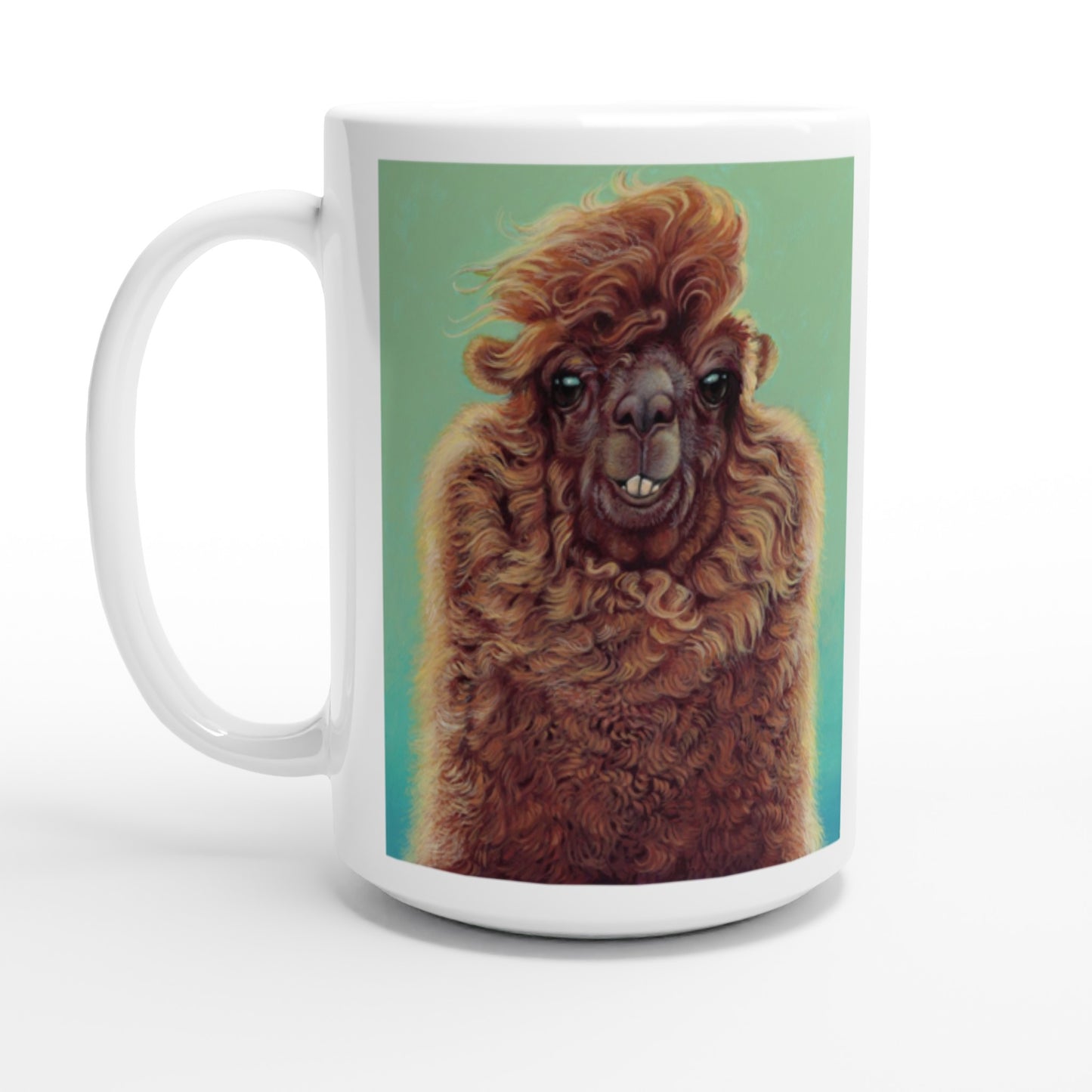 AL THE ALPACA: White 15oz Ceramic Mug